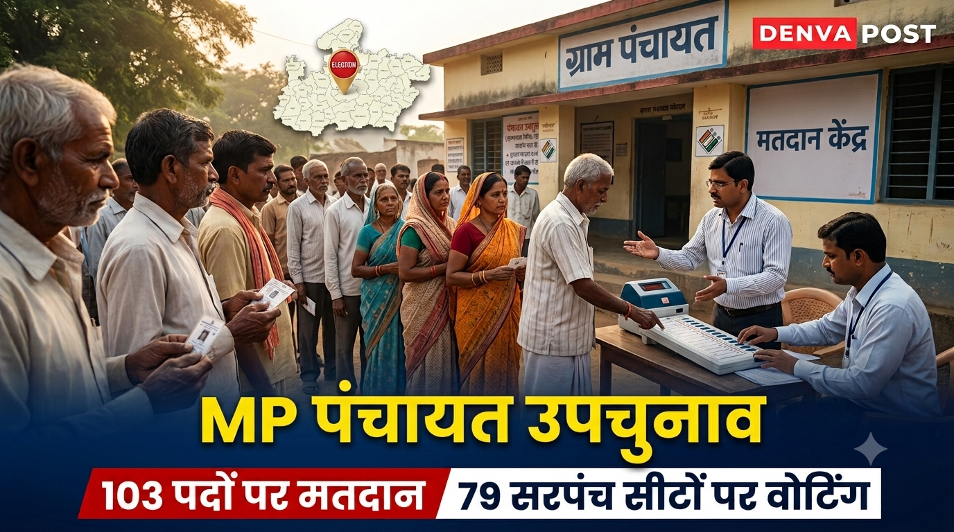 मध्यप्रदेश में पंचायत उपचुनाव: 103 पदों पर मतदान, 79 सरपंच और 5 जिला पंचायत सदस्य मैदान में
