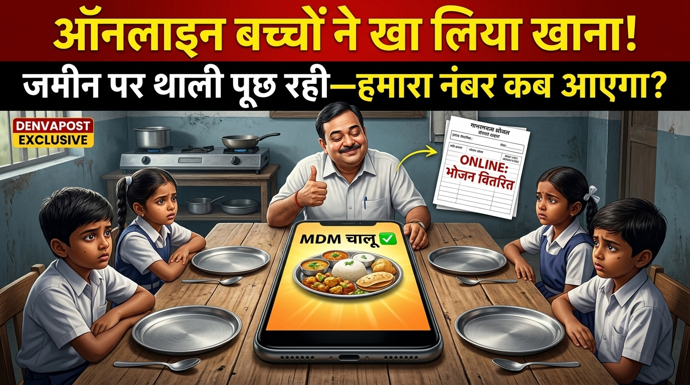 कागजी थाली में डिजिटल 'छप्पन भोग'बच्चों की थाली में गायब!