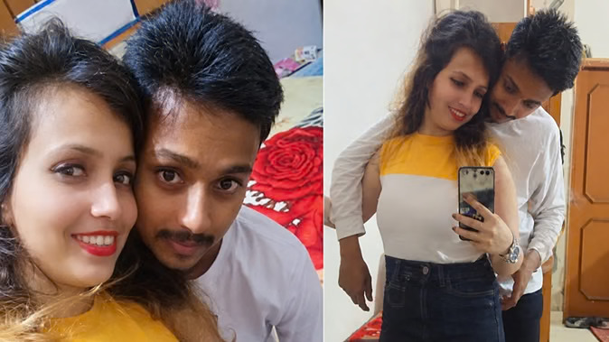 सौरभ और मुस्कान की फाइल फोटो।