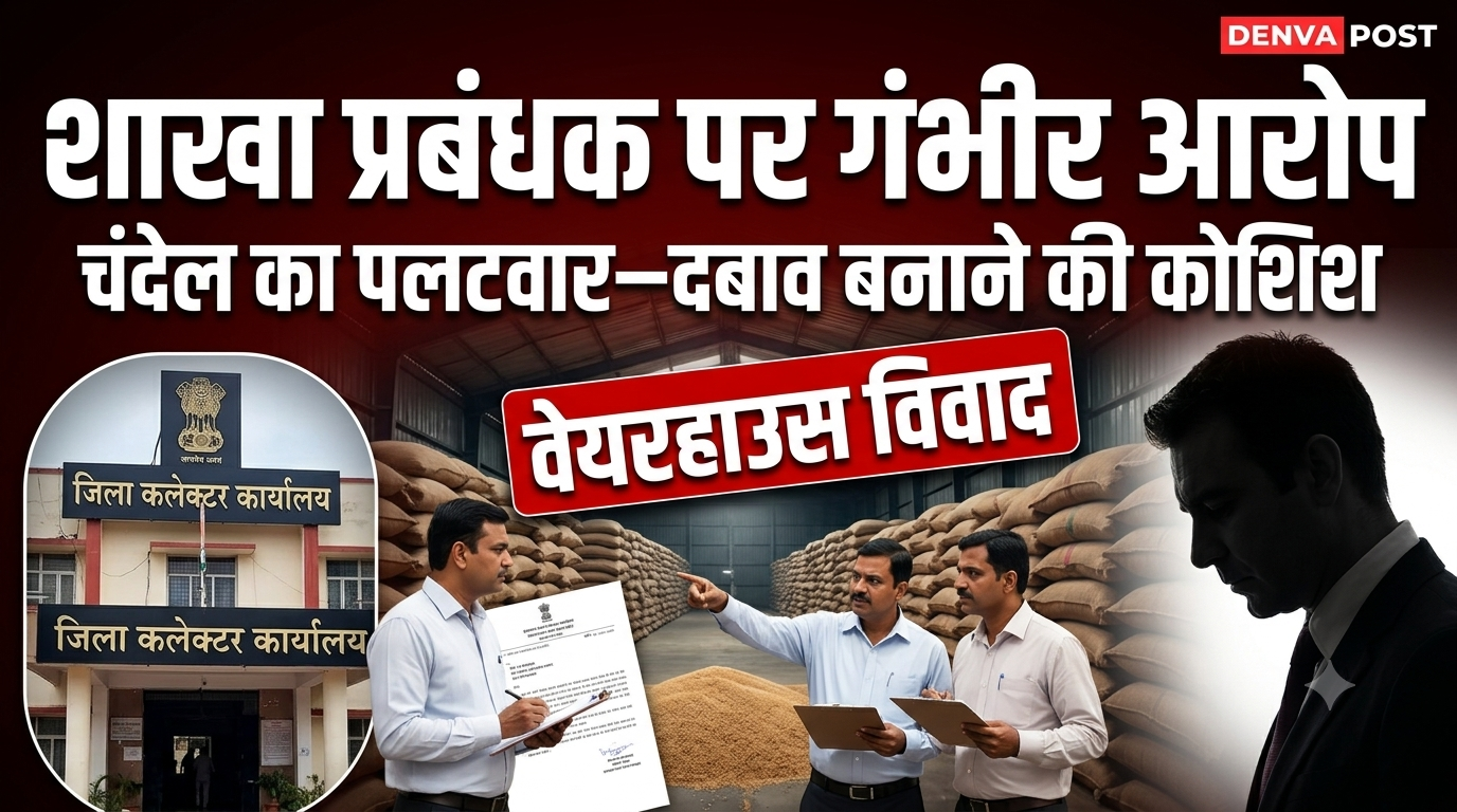 वेयरहाउस विवाद में घमासान: शाखा प्रबंधक पर गंभीर आरोप, चंदेल बोले—दबाव बनाने की कोशिश