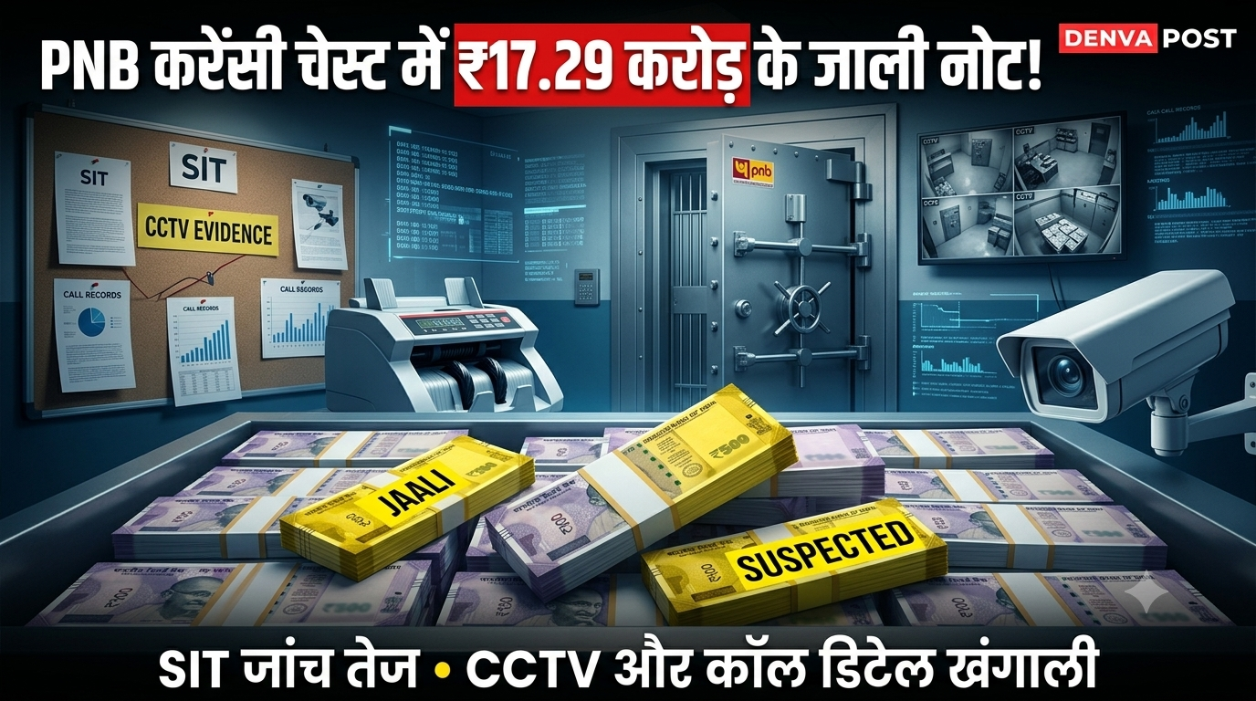 सहारनपुर PNB करेंसी चेस्ट में 17.29 करोड़ के जाली नोट