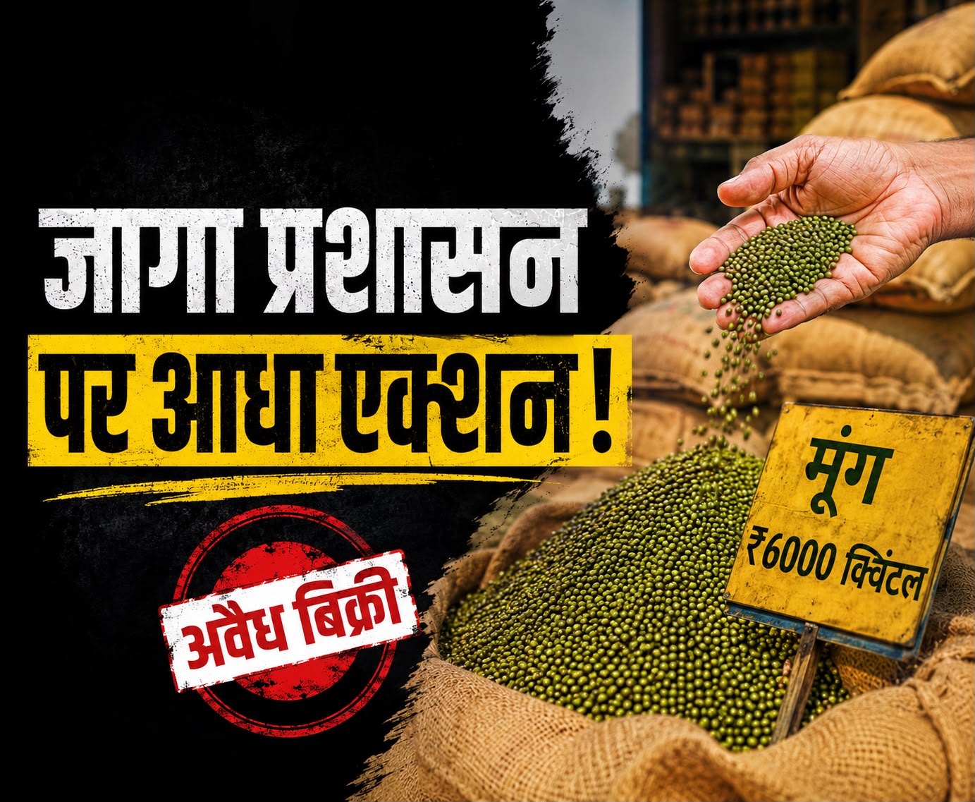 चर्चित स्टिंग पर एक्शन: FIR हुई; व्यापारी की मूंग खरीदने के आरोप थे, कार्रवाई अमानक मूंग पर हुई