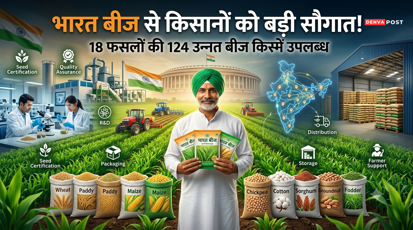 किसानों के लिए बड़ी खबर! 'भारत बीज' ब्रांड के तहत 18 फसलों की 124 उन्नत बीज किस्में लॉन्च