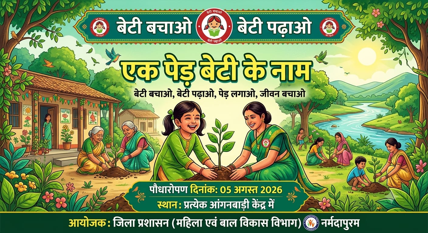 'एक पेड़ बेटी के नाम' अभियान: 5 अगस्त को जिलेभर के आंगनबाड़ी केंद्रों में होगा पौधारोपण
