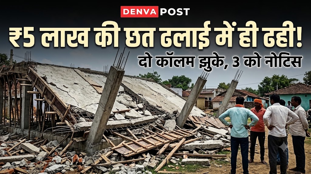 सांगाखेड़ाकलां में ₹5 लाख के रामलीला मंच की छत ढही, सरपंच-सचिव-उपयंत्री को नोटिस