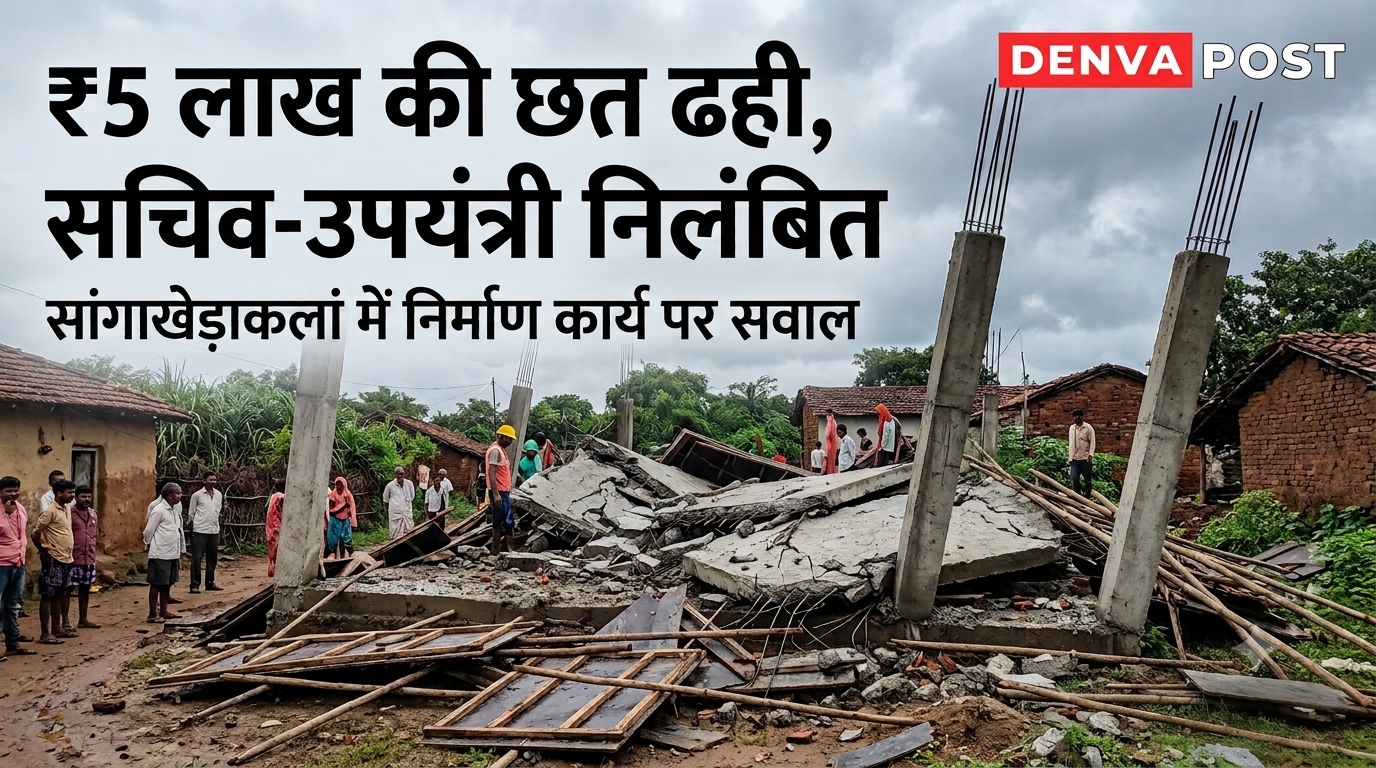 सांसद निधि के निर्माण में लापरवाही! सचिव-उपयंत्री निलंबित; सरपंच को नोटिस