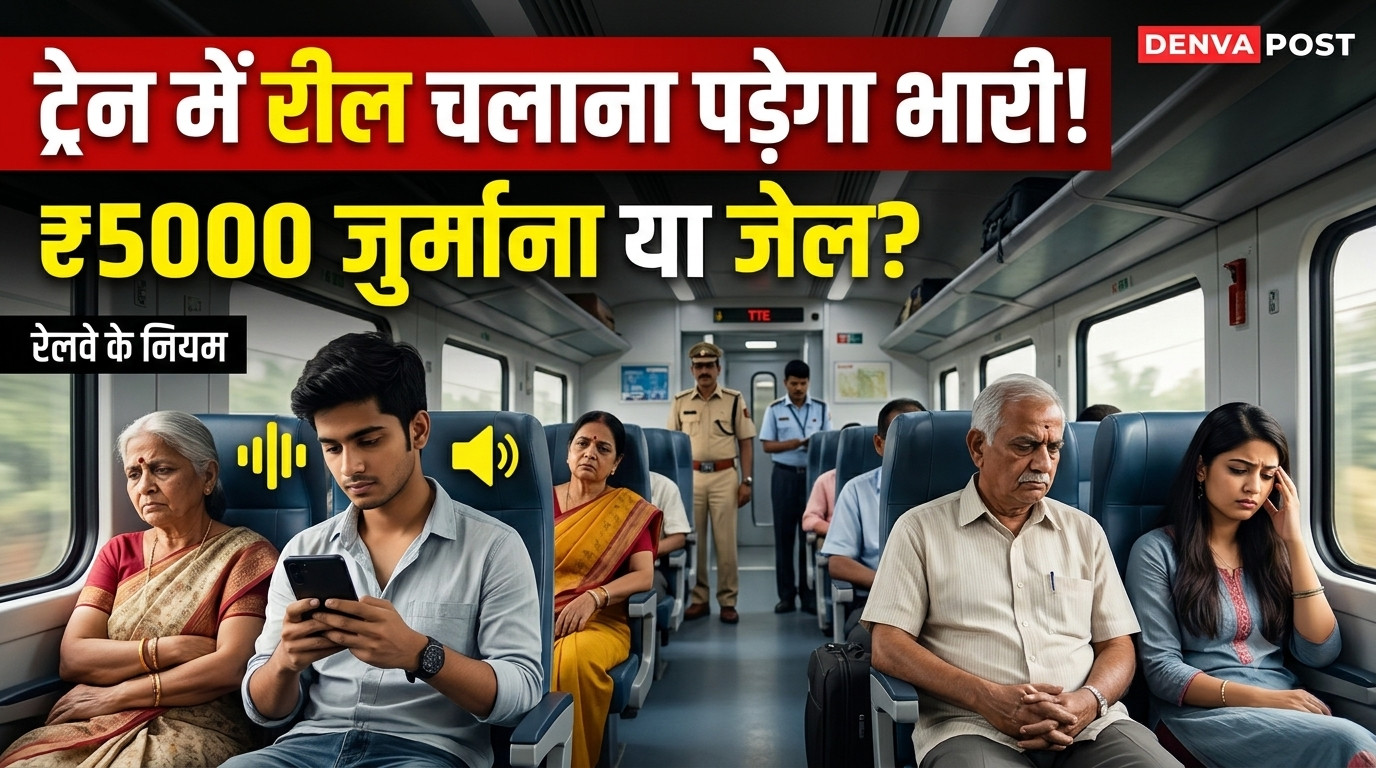 Train Rules: ट्रेन में तेज आवाज में रील या गाने चलाए तो होगी कार्रवाई, ₹1000 जुर्माने का प्रावधान; जानें रेलवे का नियम