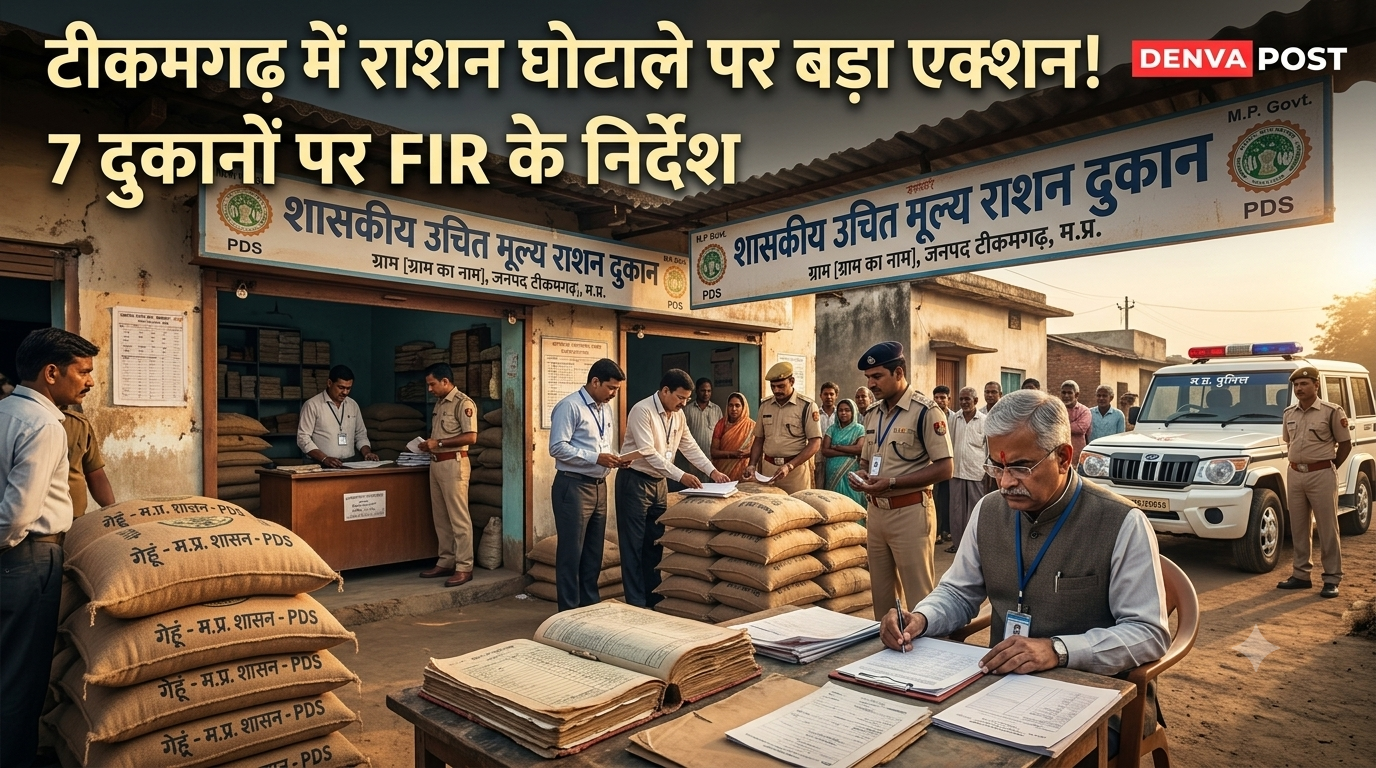 टीकमगढ़ में गरीबों के राशन में कथित हेराफेरी पर बड़ा एक्शन, 7 उचित मूल्य दुकानों के संचालकों पर FIR के निर्देश