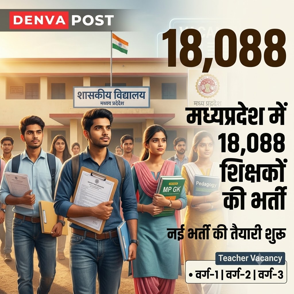 MP Teacher Vacancy 2026: मध्यप्रदेश में 18,088 शिक्षकों की नई भर्ती की तैयारी, वर्ग-1 से वर्ग-3 तक मौका