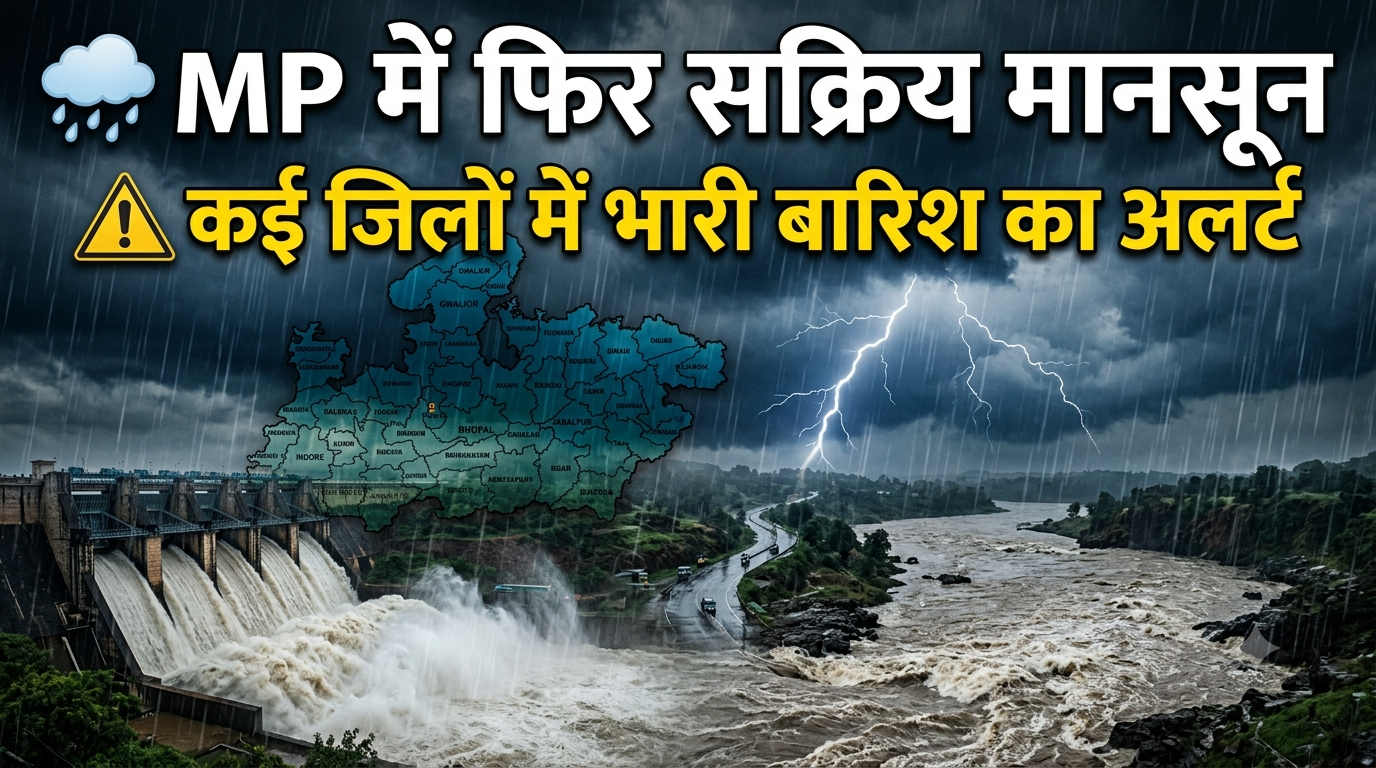 मध्य प्रदेश में फिर सक्रिय हुआ मानसून: कई जिलों में तेज बारिश, बांधों के गेट खुले; 14 सितंबर को भारी बारिश का अलर्ट