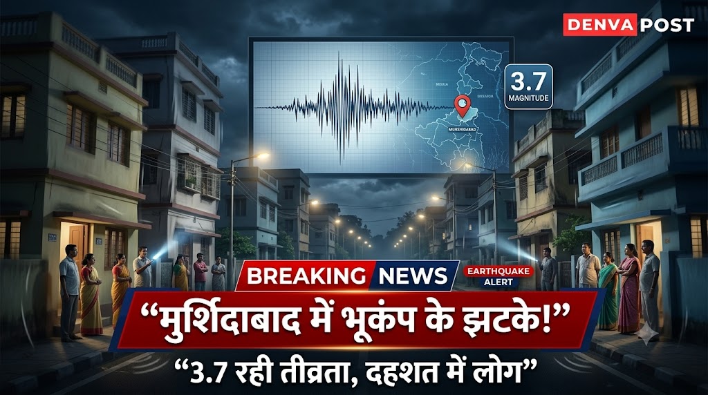 मुर्शिदाबाद में देर रात भूकंप के झटके, 3.7 रही तीव्रता; दहशत में घरों से बाहर निकले लोग