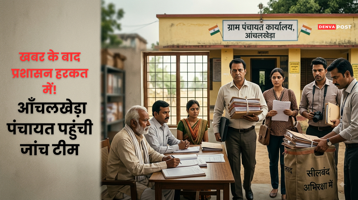आँचलखेड़ा पंचायत में जांच दल की दस्तक, अभिलेख अभिरक्षा में लिए; DenvaPost की खबर के बाद प्रशासन हरकत में