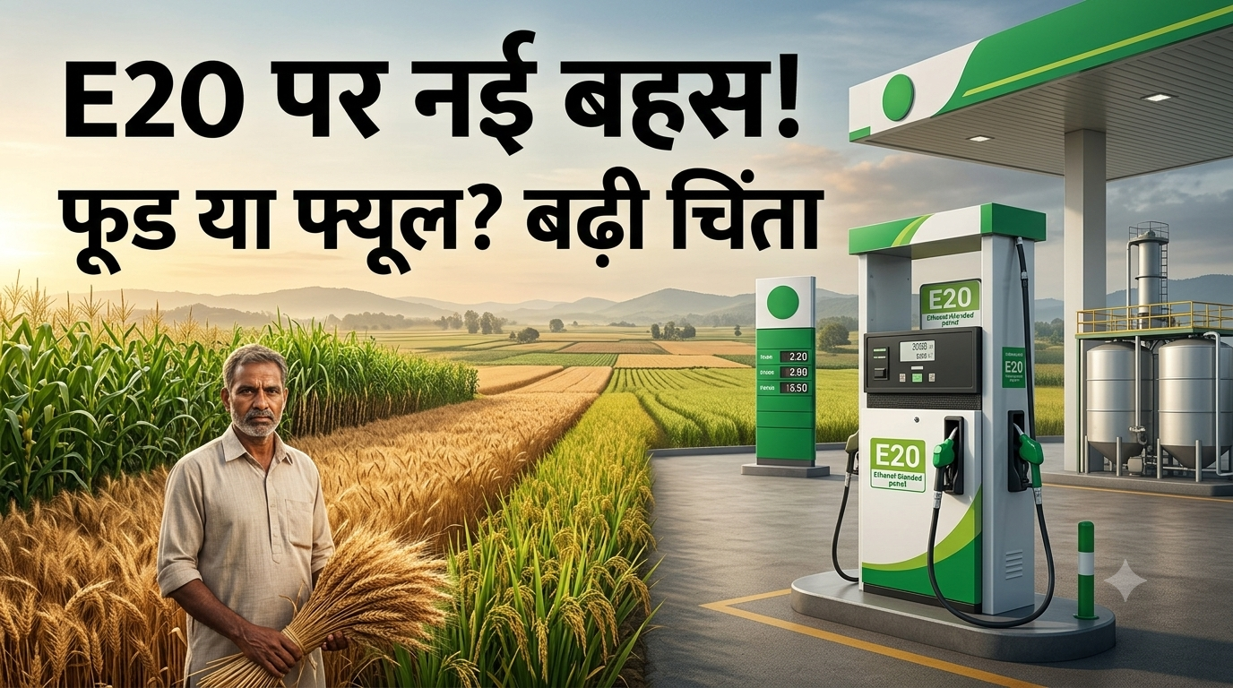 E20 पर नई बहस: इथेनॉल की बढ़ती मांग से खाद्य सुरक्षा पर दबाव, ICRIER ने सुझाया E15 का विकल्प