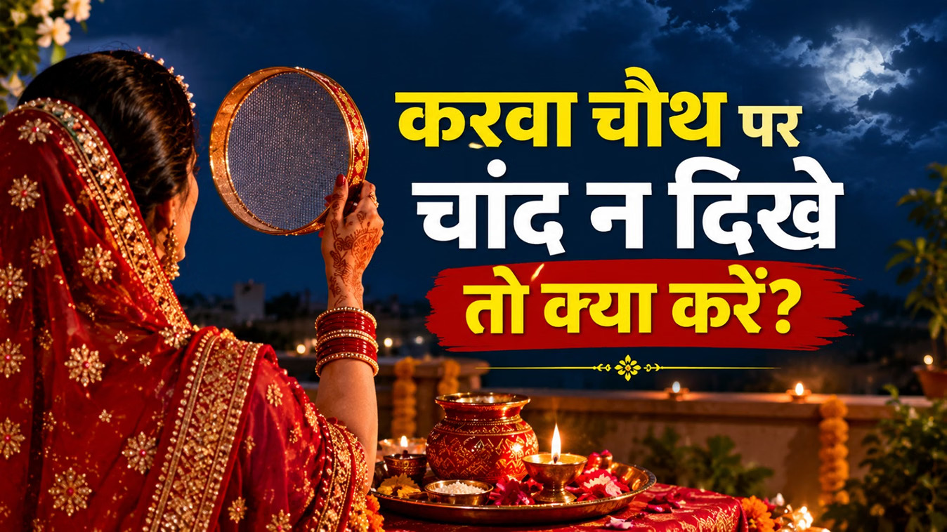 Karwa Chauth 2026: आसमान में बादलों के कारण नहीं दिखे चांद तो कैसे खोलें व्रत? जानें 5 उपाय