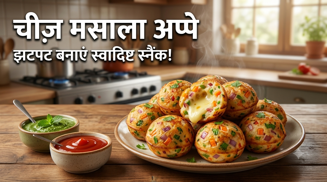 चीज़ मसाला अप्पे रेसिपी: नाश्ते और शाम की चाय के लिए बनाएं झटपट और स्वादिष्ट स्नैक