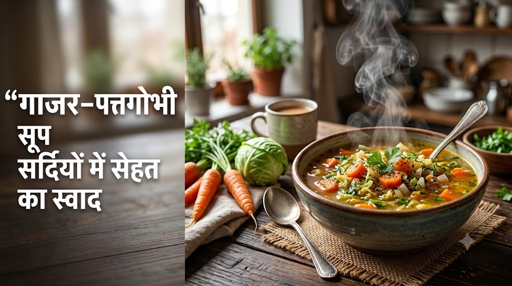सर्दियों में गर्मागरम गाजर-पत्तागोभी सूप: स्वाद के साथ सेहत का भी खजाना, जानें आसान रेसिपी