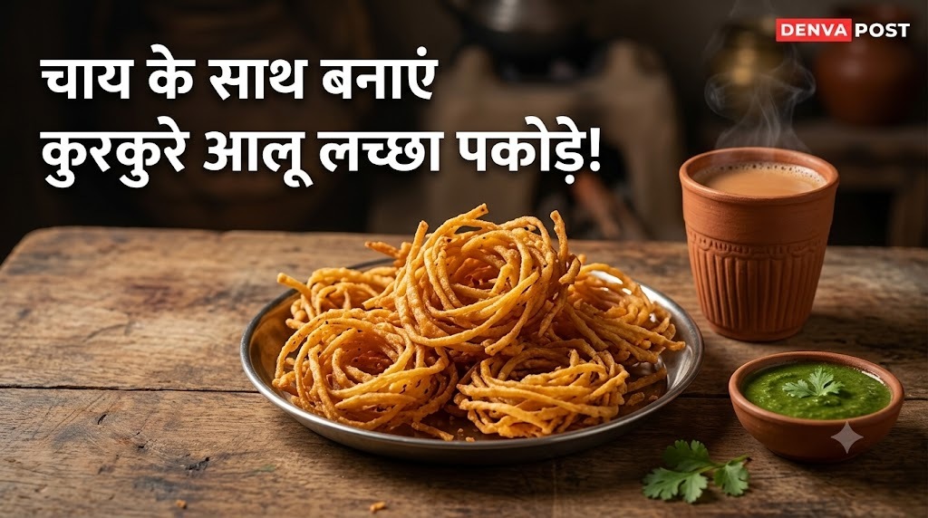 शाम की चाय का मजा करना है दोगुना? बनाएं कुरकुरे आलू लच्छा पकोड़े, एकदम आसान है रेसिपी