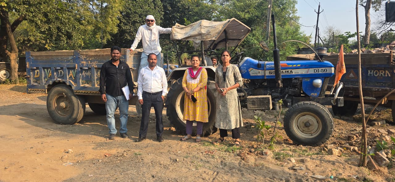 नर्मदापुरम जिले में अवैध रेत परिवहन पर कार्रवाई, 7 वाहन जब्त