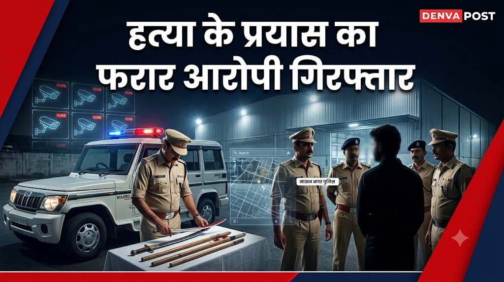 हत्या के प्रयास के मामले में फरार आरोपी गिरफ्तार, माखन नगर पुलिस की कार्रवाई