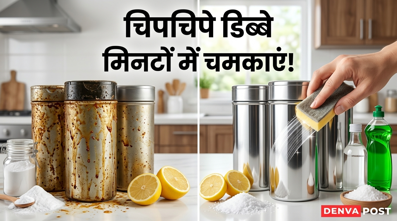 किचन के चिपचिपे डिब्बे हो गए हैं गंदे? इन 4 घरेलू नुस्खों से मिनटों में करें साफ