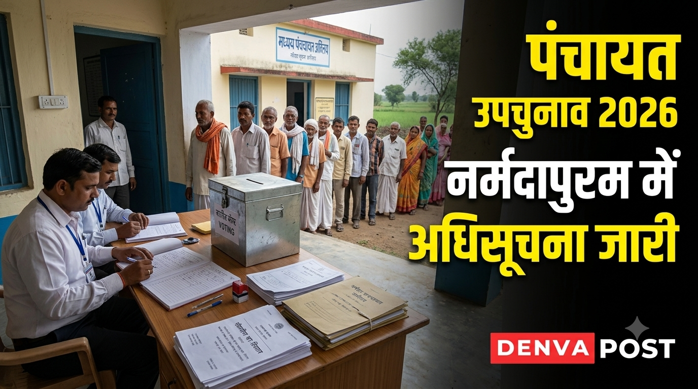 नर्मदापुरम जिले में पंचायत उप निर्वाचन 2026 के लिए अधिसूचना जारी